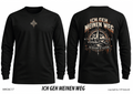 Langarmshirt schwarz, Vorder- und Rückansicht – MW26C17