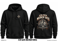 Hoodie schwarz, Vorder- und Rückansicht – MW26C18