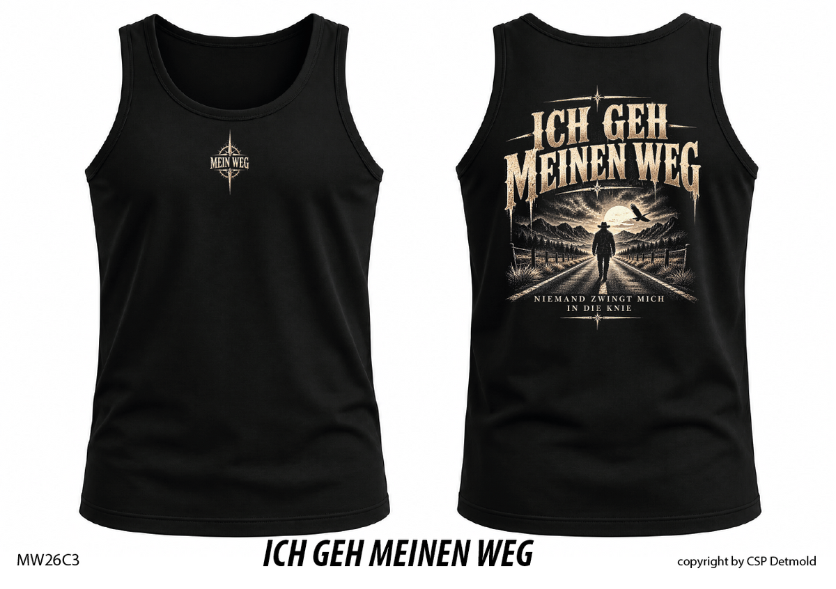 Tanktop schwarz, Vorder- und Rückansicht – MW26C3
