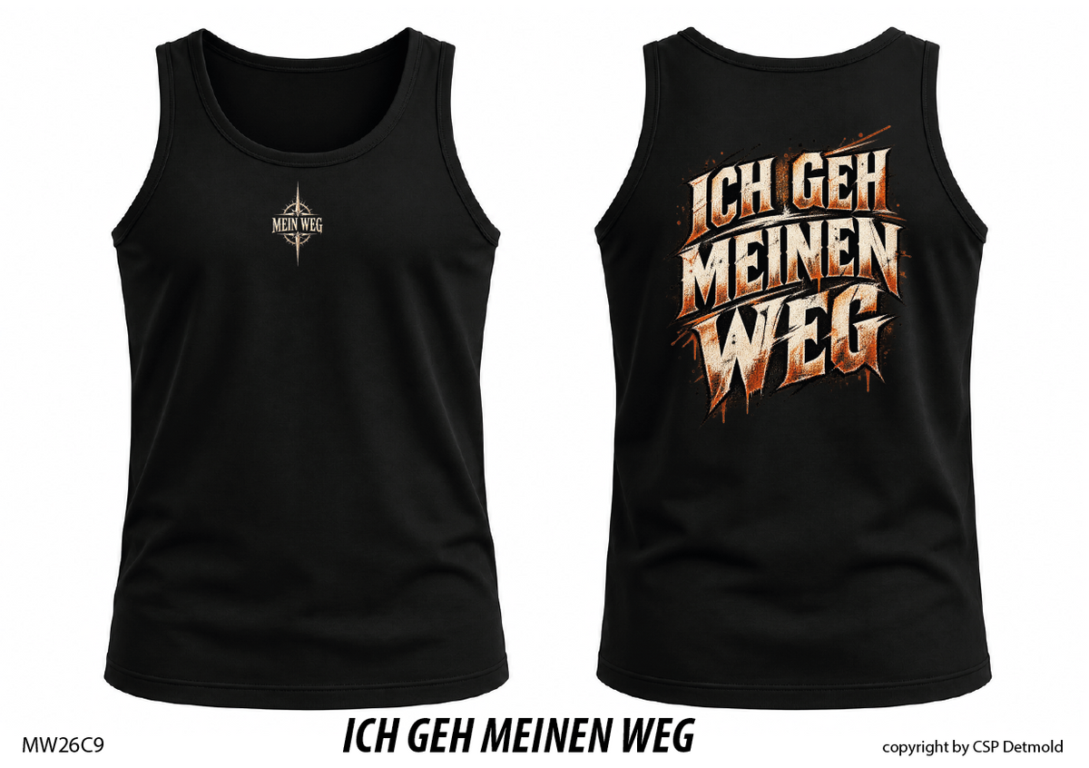 Tanktop schwarz, Vorder- und Rückansicht – MW26C9