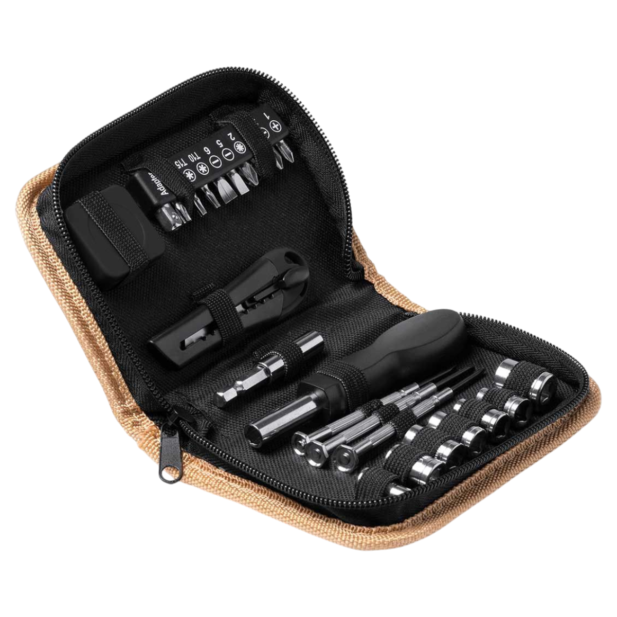 RIDE TO VALHALLA Werkzeugset 25-teilig - Premium Kork-Tasche mit Maßband