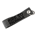 RIDE TO VALHALLA Filzschlaufe Grau Anthrazit - Schlüsselanhänger Filz 14cm