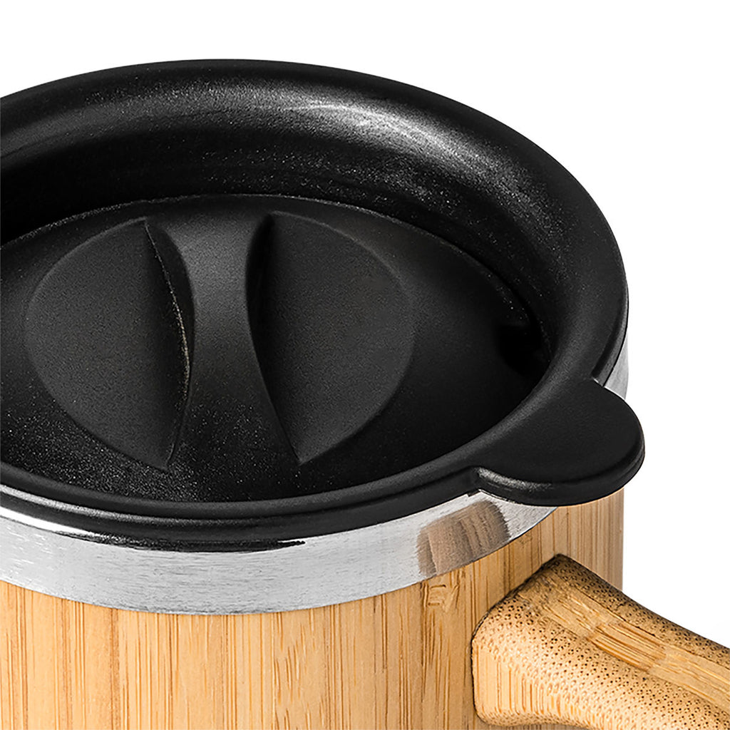 RIDE TO VALHALLA Thermotasse 340ml - Bambus Edelstahl Doppelwandig mit Deckel