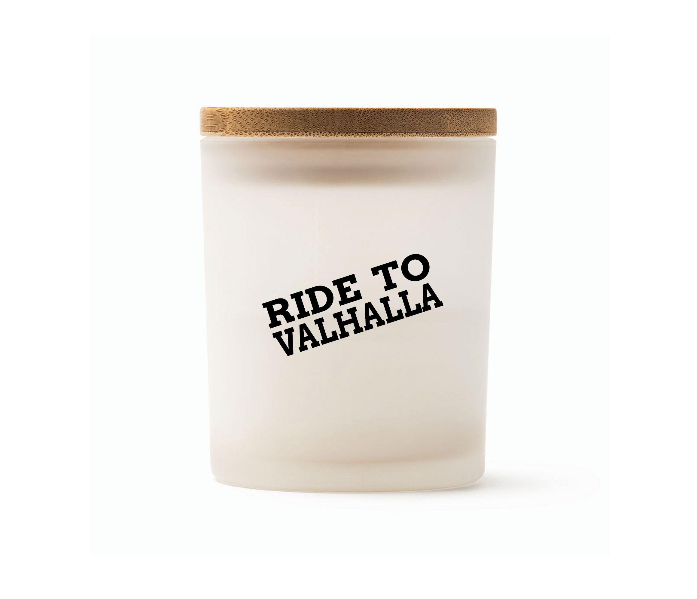 RIDE TO VALHALLA Duftkerze Vanille 220g - Soja Kerze Bambus Deckel Ø7cm