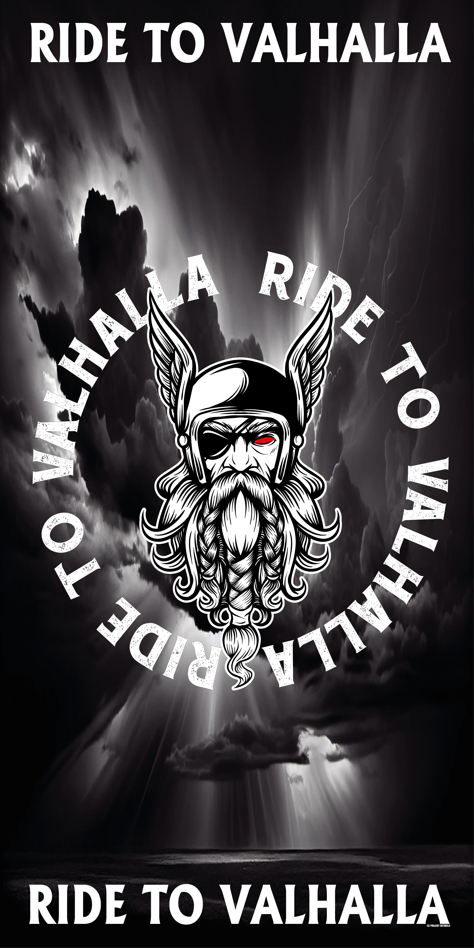 RIDE TO VALHALLA Strandhandtuch – Microfaser, Schnelltrocknend, 140x70cm