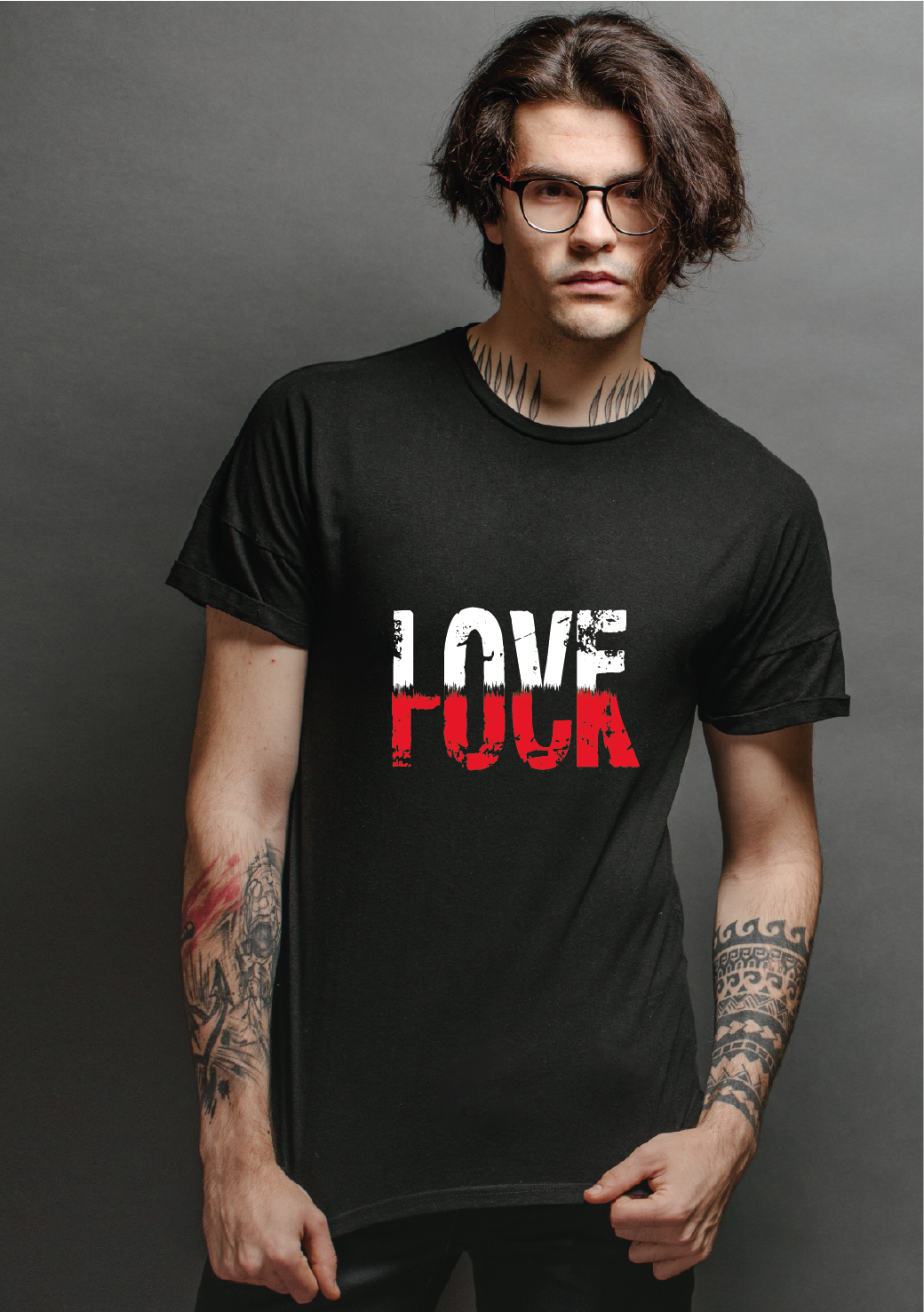 🖤 Premium Unisex T-Shirt – Schwarz Love Fuck