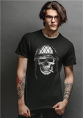 🖤 Premium Unisex T-Shirt – Schwarz Skull Helm