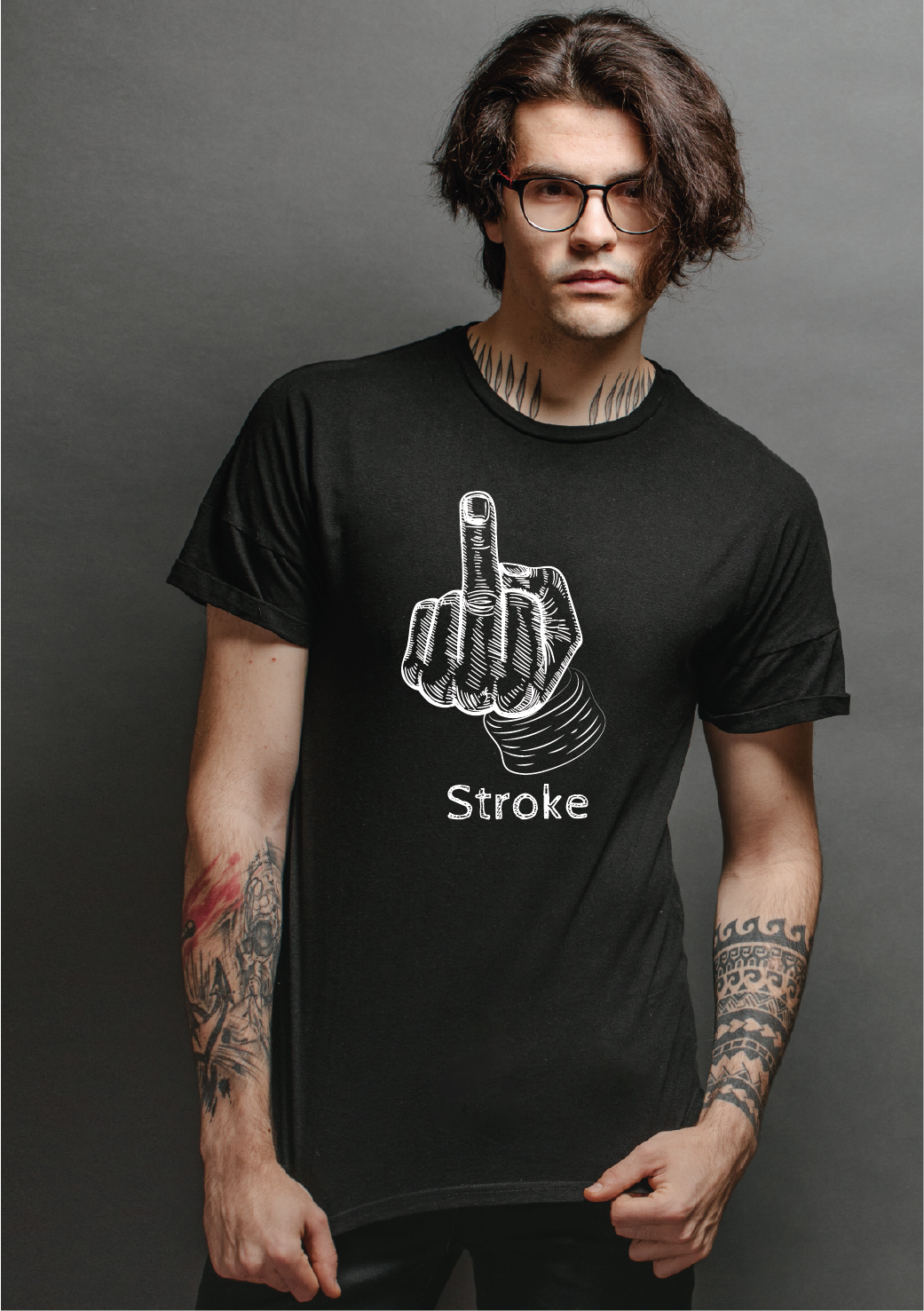 🖤 Premium Unisex T-Shirt – Schwarz Stroke