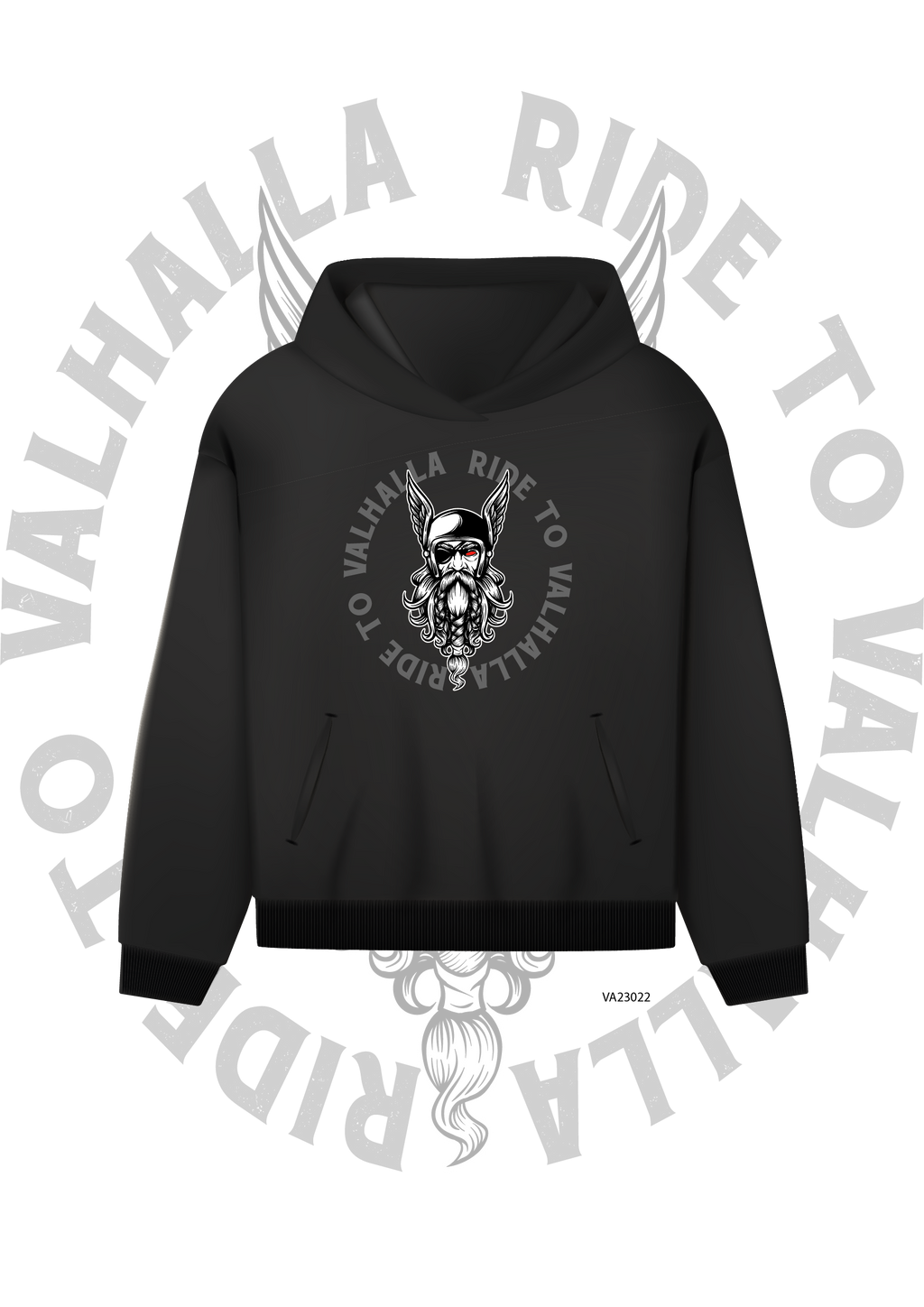 Valhalla Kapuzen Sweater – Premium Hoodie für freie Seelen | Schwarz