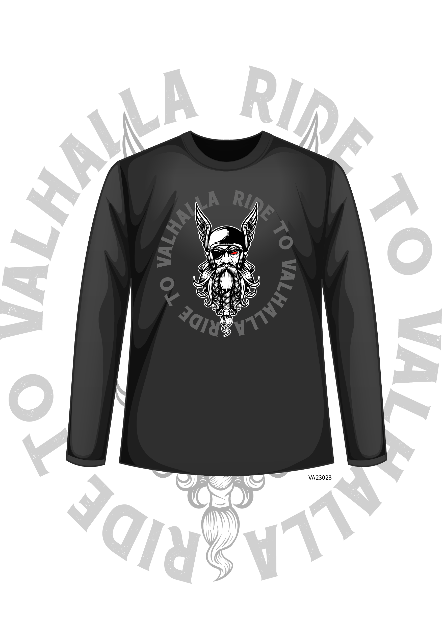 Valhalla Langarm Shirt Schwarz – Premium Longsleeve für freie Seelen | S-3XL