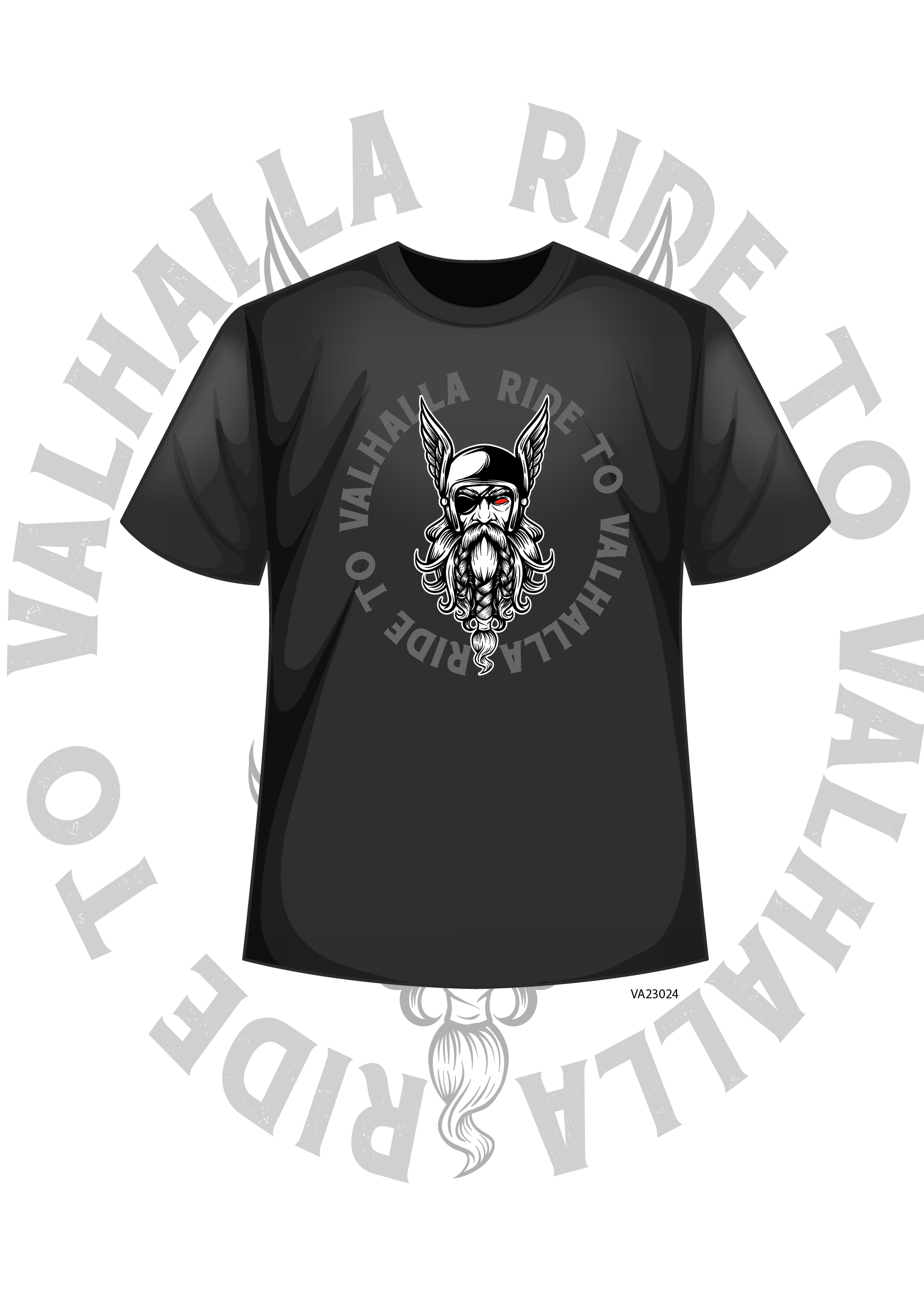 Valhalla T-Shirt Schwarz – Premium Baumwolle 190g/m² | S-5XL