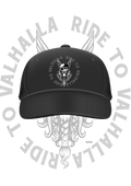 Valhalla 5 Panel Snapback Cap Schwarz – Flatpeak Kappe Retro Style