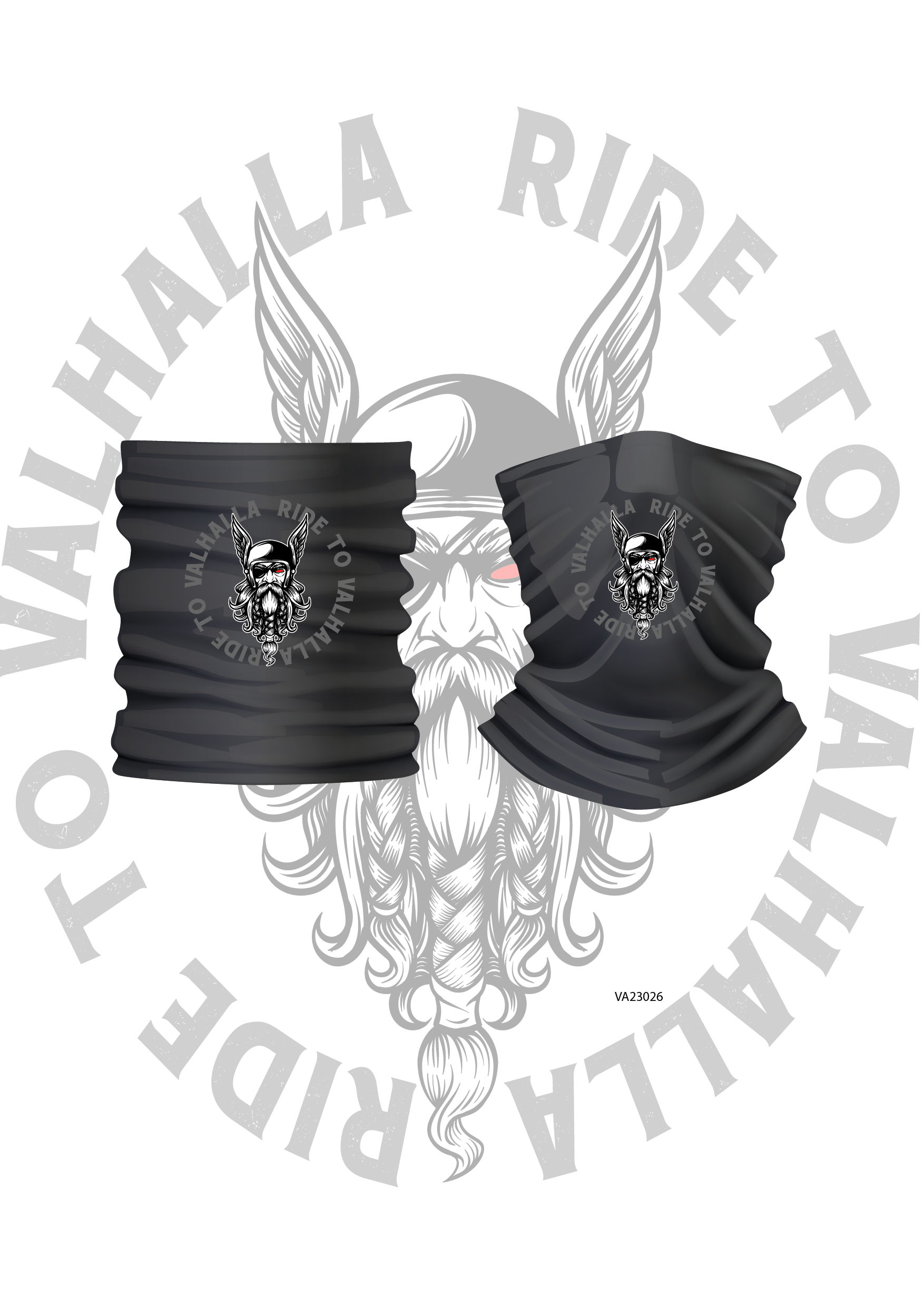 Valhalla Morf® Multifunktionstuch – Atmungsaktiv & Nahtlos | Schwarz & Camo