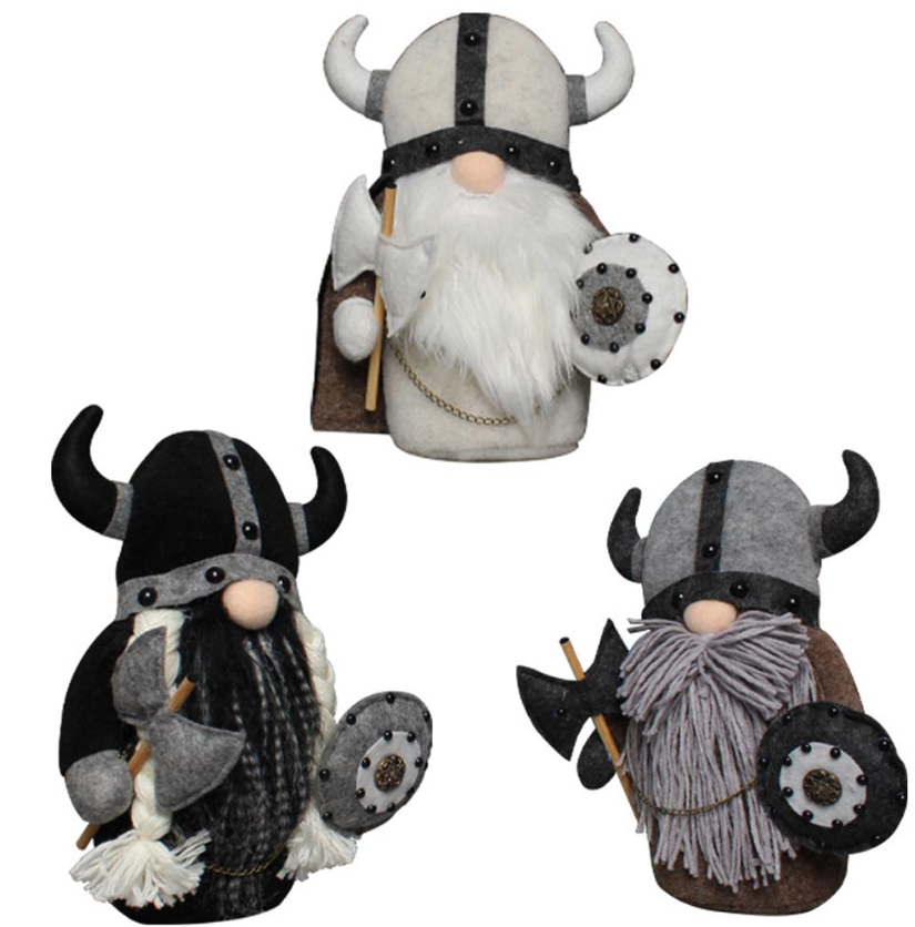 Wikinger Plüschfigur - Nordischer Krieger Gnome 30cm