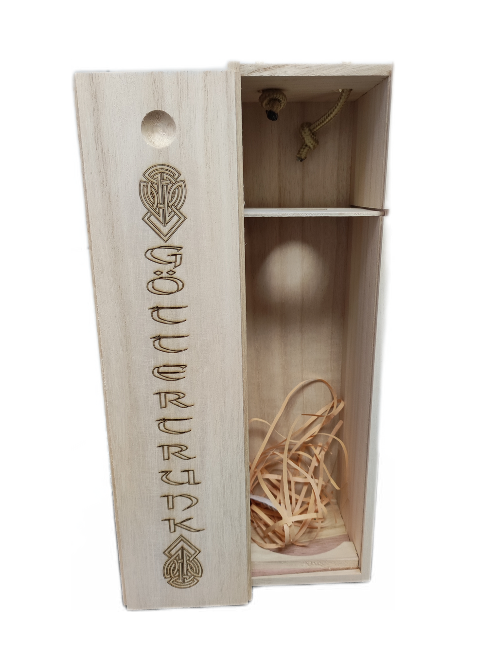 Weinkiste mit Gravur Göttertrunk - Geschenkkiste aus Holz für Met & Wein