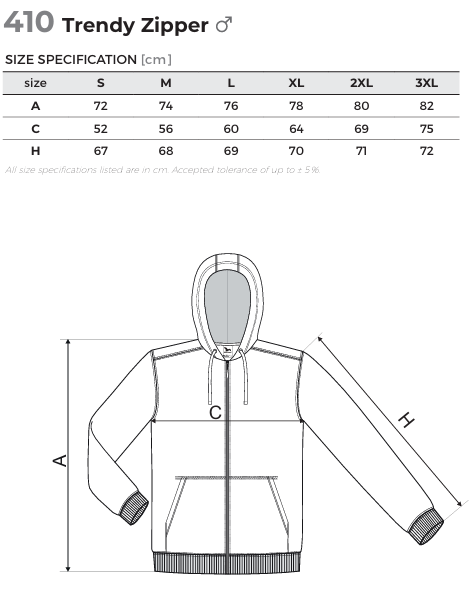 Ich geh meinen Weg – Zipperjacke – Statement-Design in Creme und Orange